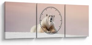 Tablou - Urs polar (cu ceas) (90x30 cm)