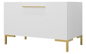 Dulap pantofi Nomal, Auriu, Alb, PAL laminat, 52x84x44cm, 31.1 kg