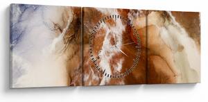 Tablou - Marmură abstract (cu ceas) (90x30 cm)