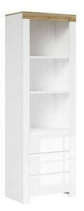 Raft Sonsoru 106, Stejar Wotan, Alb, Alb lucios, PAL laminat, 204x68x42cm, 53 kg