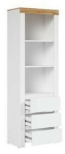 Raft Sonsoru 106, Stejar Wotan, Alb, Alb lucios, PAL laminat, 204x68x42cm, 53 kg