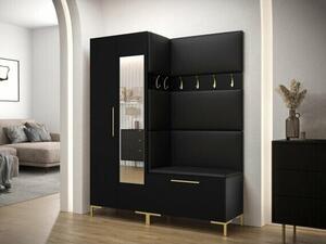 Dulap pantofi Nomal, Auriu, Negru, PAL laminat, 52x84x44cm, 31.1 kg