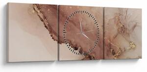 Tablou - Sclipici auriu (cu ceas) (90x30 cm)