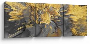 Tablou - Expansiunea aurului (cu ceas) (90x30 cm)