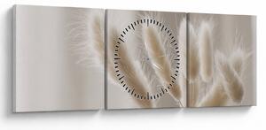 Tablou - Cozi de iepure (cu ceas) (90x30 cm)