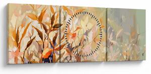 Tablou - Plante pictate (cu ceas) (90x30 cm)