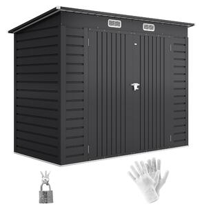 Outsunny Sopron de Gradina de 8 x 4FT Galvanizat Sopron din Metal