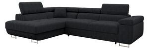 Colțar Comfivo Vinetum, Funcția de dormit, Spațiu de depozitare, 274x203x70cm, 141 kg, Picioare: Plastic, Metal