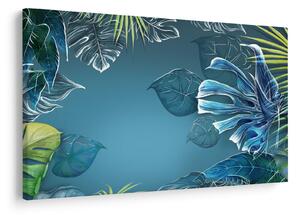 Tablou - Frunzele plantelor tropicale (90x60 cm)