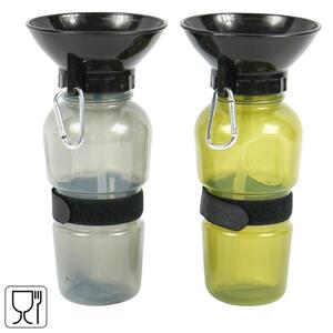 Sticla de voiaj cu bol pentru caini 500 ml DOGS - mai multe culori Culoare: Verde