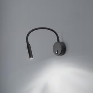 TK Lighting Aplică de perete Lagos, 45 cm, negru, lampă citit, reglabilă, G9, Negru, dormitor, Metal, Modern, Soclu de perete jos