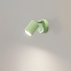 Spot de perete Fun, verde deschis, 14 cm înălțime, reglabil, GU10