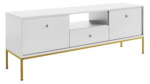 Comodă TV Formis, Auriu, Alb, PAL laminat, 56x154x39cm, 31 kg
