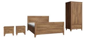 Set dormitor Lirmora 126, Larice Sibu auriu, PAL laminat