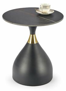 Măsuță de cafea Houston 1574, Negru, Marmură neagră, Auriu, Metal, 57cm, 13.2 kg