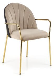 Scaun Houston 1565, Auriu, Bej, Negru, 80x53x57cm, 8.1 kg