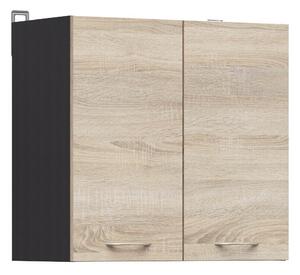 Dulap de perete modular Juno 114, Wenge, Stejar Sonoma, PAL laminat, 57x60x31cm, 13 kg