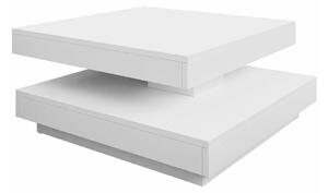 Măsuță de cafea extensibila Comfivo Pisces, Alb, PAL laminat, 34x70x70cm, 20 kg