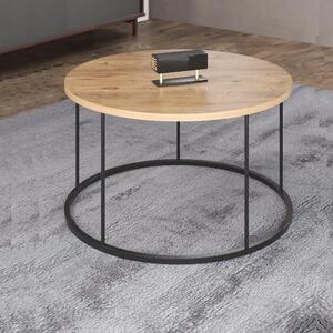 Masuta de cafea Vicenta Homs, nuc si negru, seria 440, 70 cm