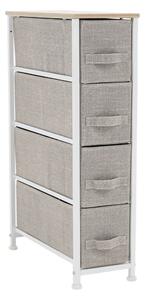 Comoda OFELIA TYP 2, gri/alb, metal/stofa, 20x48x75.5 cm