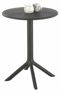 Masă de exterior Houston 1635, Negru, Plastic, 72cm, 6 kg