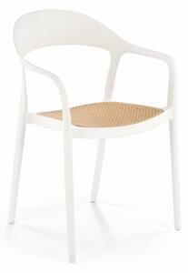 Scaun Houston 1673, Maro deschis, Alb, 80x57x52cm, 5.3 kg, Mobilier deja asamblat