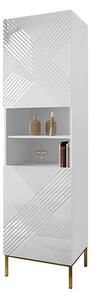 Raft Natar, Alb lucios, Alb, MDF, PAL laminat, 200x55x42cm, 52 kg