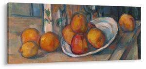 Tablou - Paul Cézanne, Still Life with Milk Jug and Fruit, reproducere (120x50 cm)