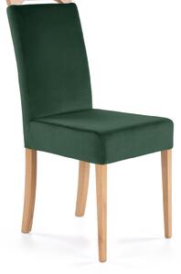 Scaun Houston 1055, Stejar Honey, Verde închis, 97x42x58cm, 6.5 kg, Mobilier deja asamblat, Lemn: Fag