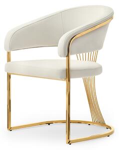 Scaun sufragerie Silenciocu (crem + auriu). Promo -13%. 1136638