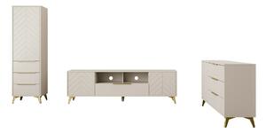 Set de living Comfivo Citrus I, Bej, PAL laminat, MDF