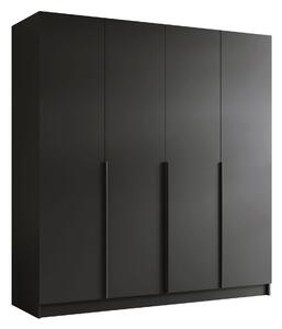 Dulap Closico Navor I, Negru, 215x200x58cm, 165 kg, Uși dulap: Cu balamale, Numărul de rafturi: 9, Numărul de rafturi: 9
