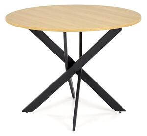Masă Houston 1788, Stejar auriu, Negru, 76cm, 20 kg