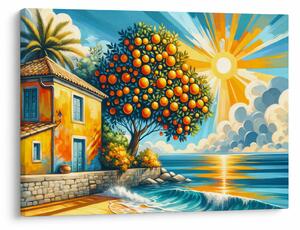 Tablou - Casă cu portocale I. (70x50 cm)