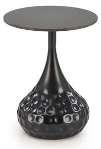 Măsuță laterală Houston 1807, Marmură neagră, Negru, Metal, 52cm, 8 kg