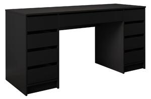 Birou Comfivo Terros II, Negru, PAL laminat, 76x154x55cm, 49.5 kg