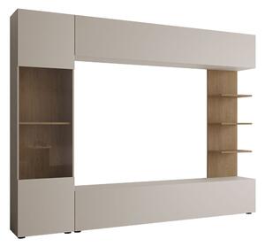 Set de living Comfivo Animus, Stejar, Cașmir, PAL laminat, 187x250x30cm, 92 kg