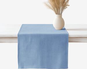 Goldea napron de masă cu amestec de in - albastru 20x120 cm