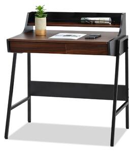 Masă PC Borge (nuc închis + negru). Promo -17%. 1109740