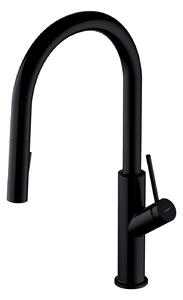 Omnires Bend baterie bucătărie pe picior negru BE6455BL