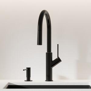 Omnires Bend baterie bucătărie pe picior negru BE6455BL