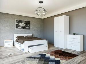 Set dormitor Novsore 147, Alb, PAL laminat