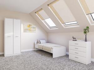 Set dormitor Novsore 151, Alb, PAL laminat