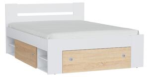 Pat Novsore 128, Stejar Sonoma, Alb, PAL laminat, 86x146x205cm, 75 kg