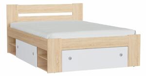 Pat Novsore 130, Stejar Sonoma, Alb, PAL laminat, 86x165x205cm, 80 kg