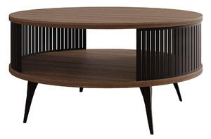 Măsuță de cafea Vitum, Nuc, Negru, Metal, PAL laminat, 44cm, 18 kg