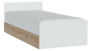 Pat Novsore 126, Alb, Stejar Sonoma, PAL laminat, 67x125x204cm, 47 kg