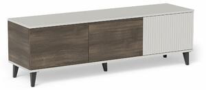 Comodă TV Luelia 116, Nuc, Cașmir, MDF, PAL laminat, 47x150x40cm, 28.5 kg