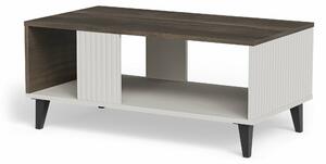 Măsuță de cafea Luelia 118, Cașmir, Nuc, MDF, PAL laminat, 40x50x92cm, 15 kg
