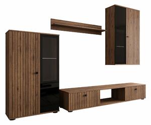 Set de living Studio, Nuc, PAL laminat, Sticlă călită, MDF